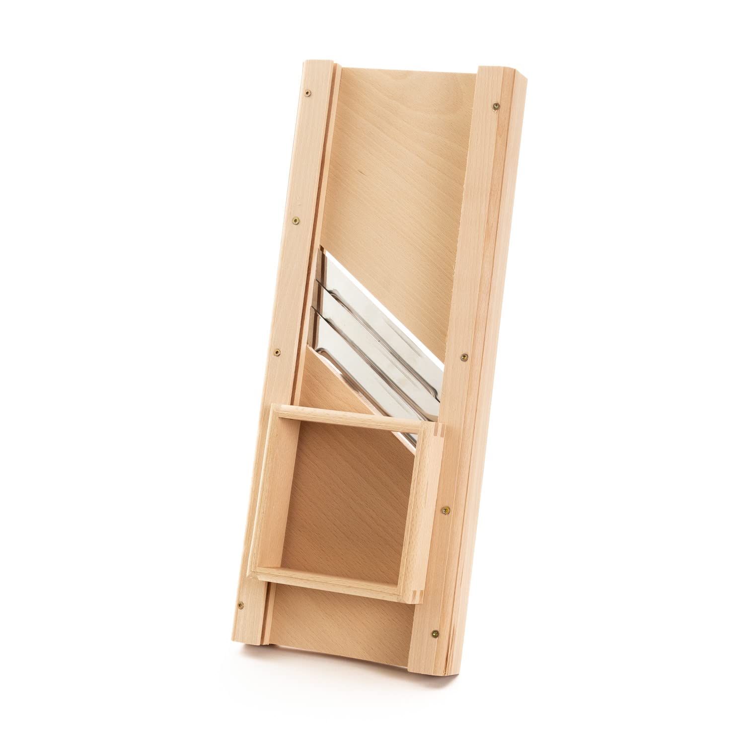 Ribnican Kitchen Grande trancheuse de cuisine pour couper choux et légumes et chariots pour choucroute, chou rouge et salade de chou, en bois de hêtre, longueur 40 cm (60 x 23 cm)