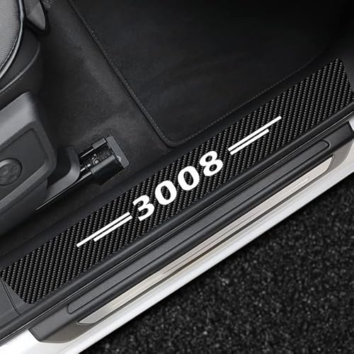 4 Pezzi Auto Fibra di Carbonio Battitacco, per