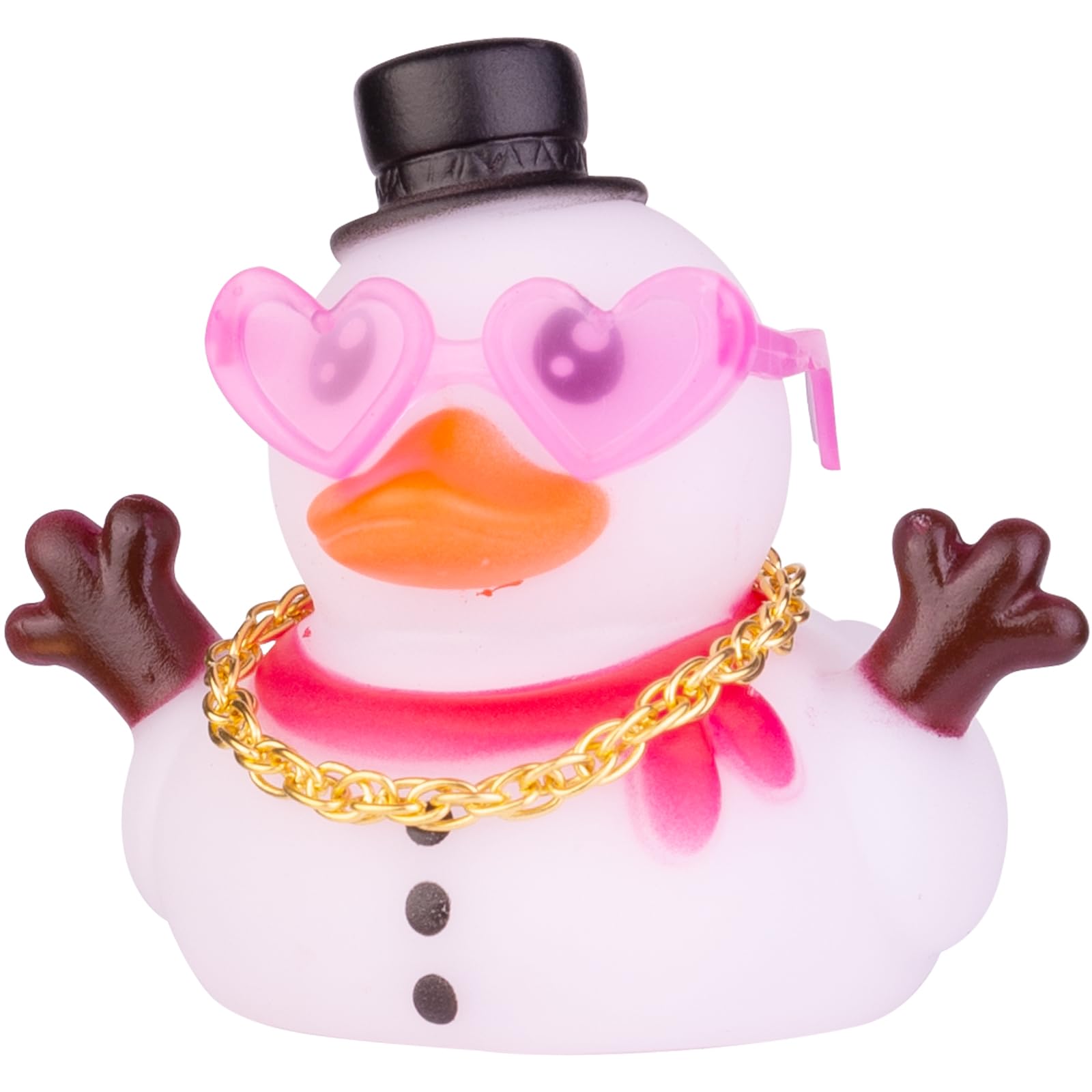 MuMyer Christmas Rubber Duck Car Dashboard Ornaments - 2 Inch Squeaky Snowman Ducks With Headbands For Holiday Decor - View #6