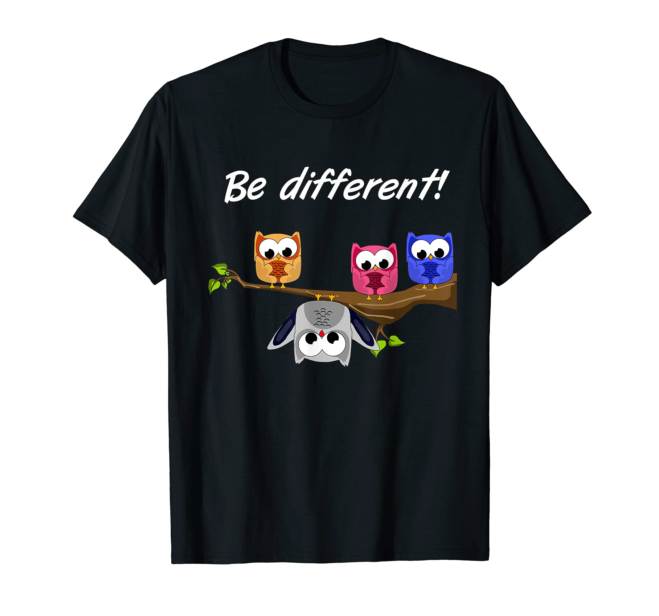 Be Different - Men's Slogan - Owl Funny motif