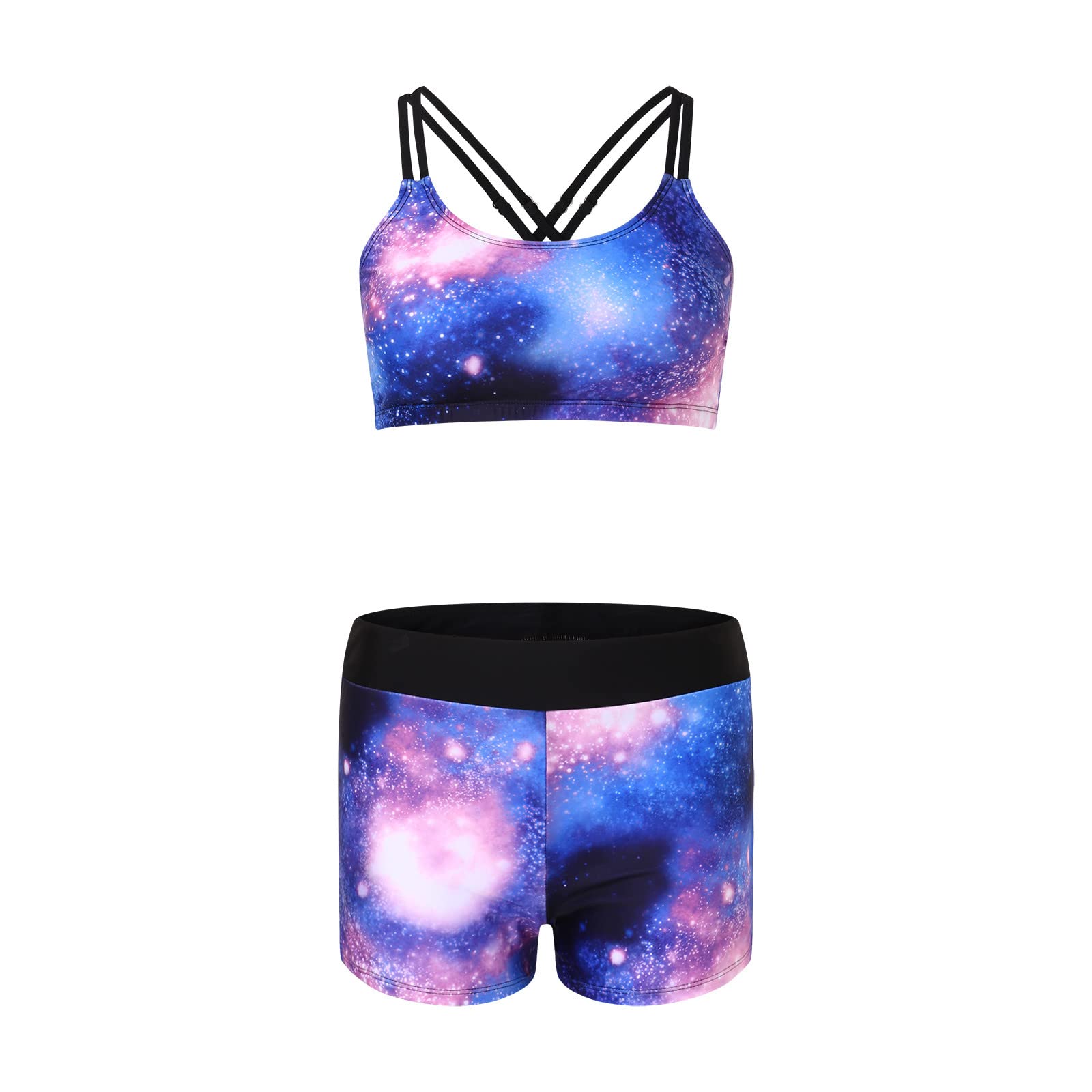 Damskie bikini z wysokim stanem seksowne push-up dwuczęściowe stroje kąpielowe strój kąpielowy retro zestaw z falbanką, niebieski, XXL