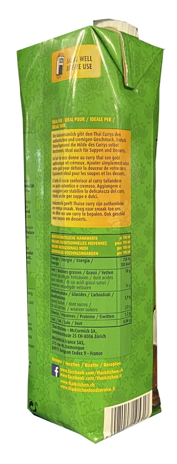 Thai Kitchen Lait de Coco 1L/Boite - Livraison Gratuite France (2 boites)