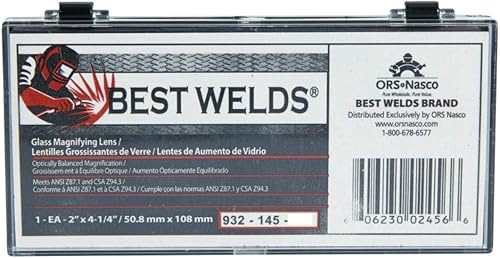 Lupa de casco de soldadura/lente tramposa, 2 x 4.25, 3.50 dioptrías, VIDRIO