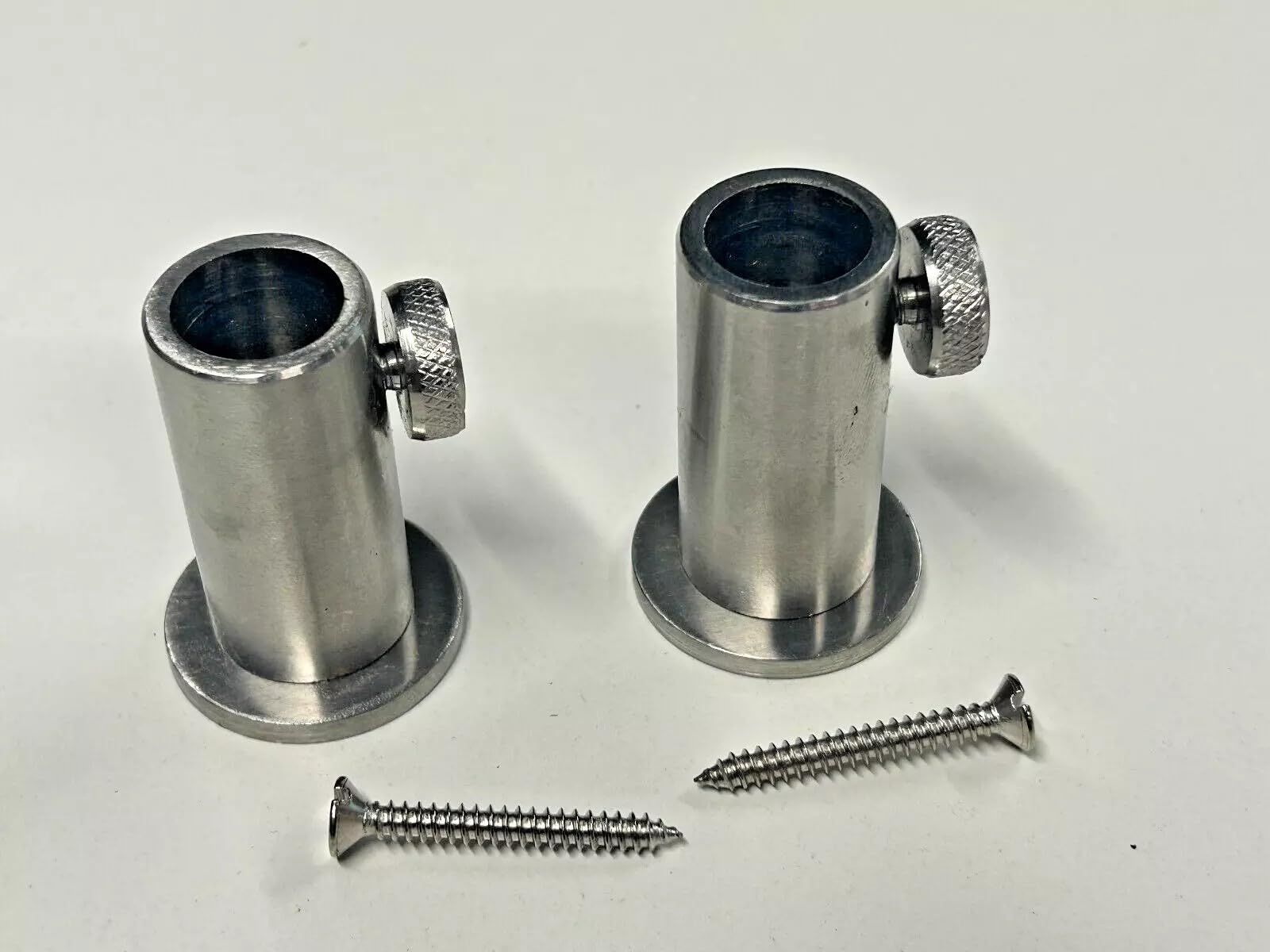 TMC 2 x Stainless Steel Stage Stands (16mm) with screws for Platforms, Carp Fishing.