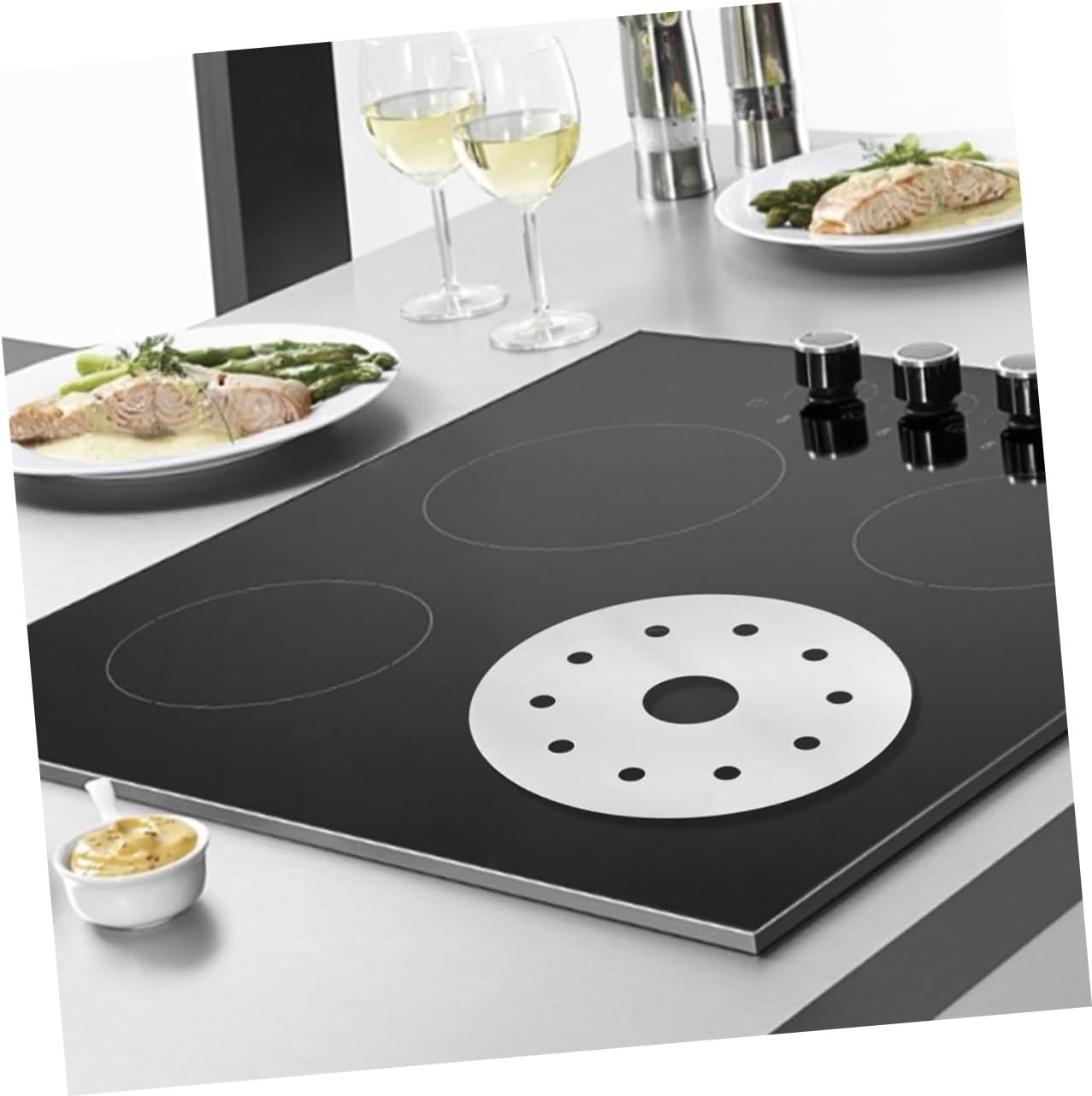 KICHOUSE Metal Heat Conduction Plate for Cooking Heat Diffusion Plate Sturdy Stainless Steel Sheet
