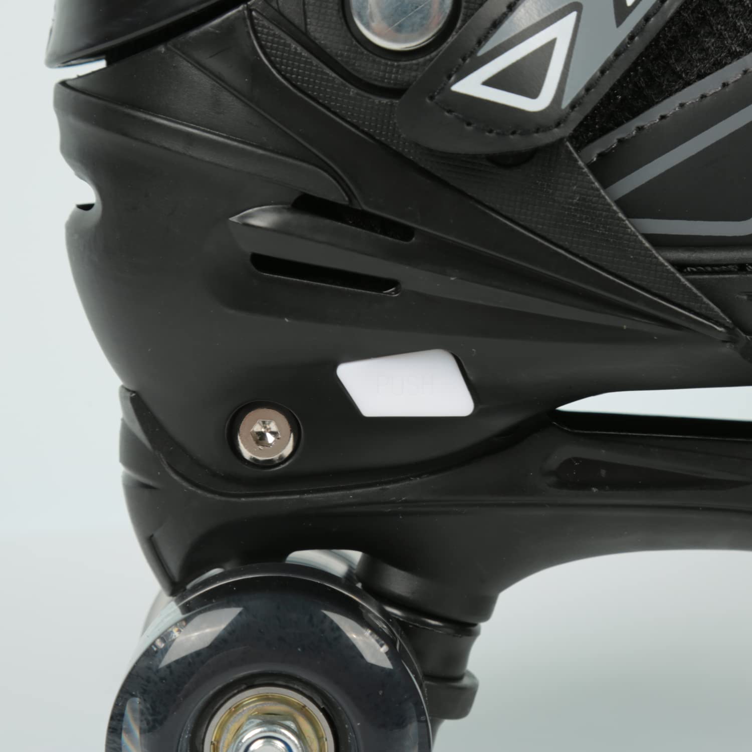 Pattini a rotelle, Pattini Quad Classici, Roller Skates per Ragazze e Ragazzi, senza Ruote Luminose, Comode e Traspiranti Pattinaggio a Roulette per Principianti, Nero M (32-37)
