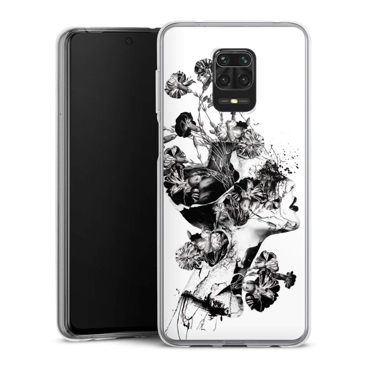 Custodia In Silicone TPU Per Xiaomi Redmi Note 9 Pro - Trasparente Con Stampa Mimetico Esercito, Antigiallimento, Antiscivolo