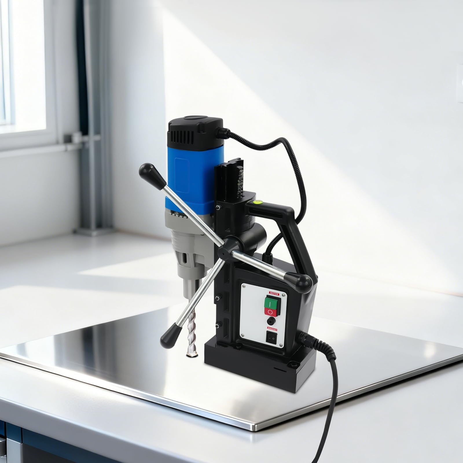 1700W Magnetbohrmaschine Profi Magnetbohreinheit MT3 Spindel 3-28mm | 14kN Magnetkraft | Für Stahlplatten & Metallbau | Industrietauglich