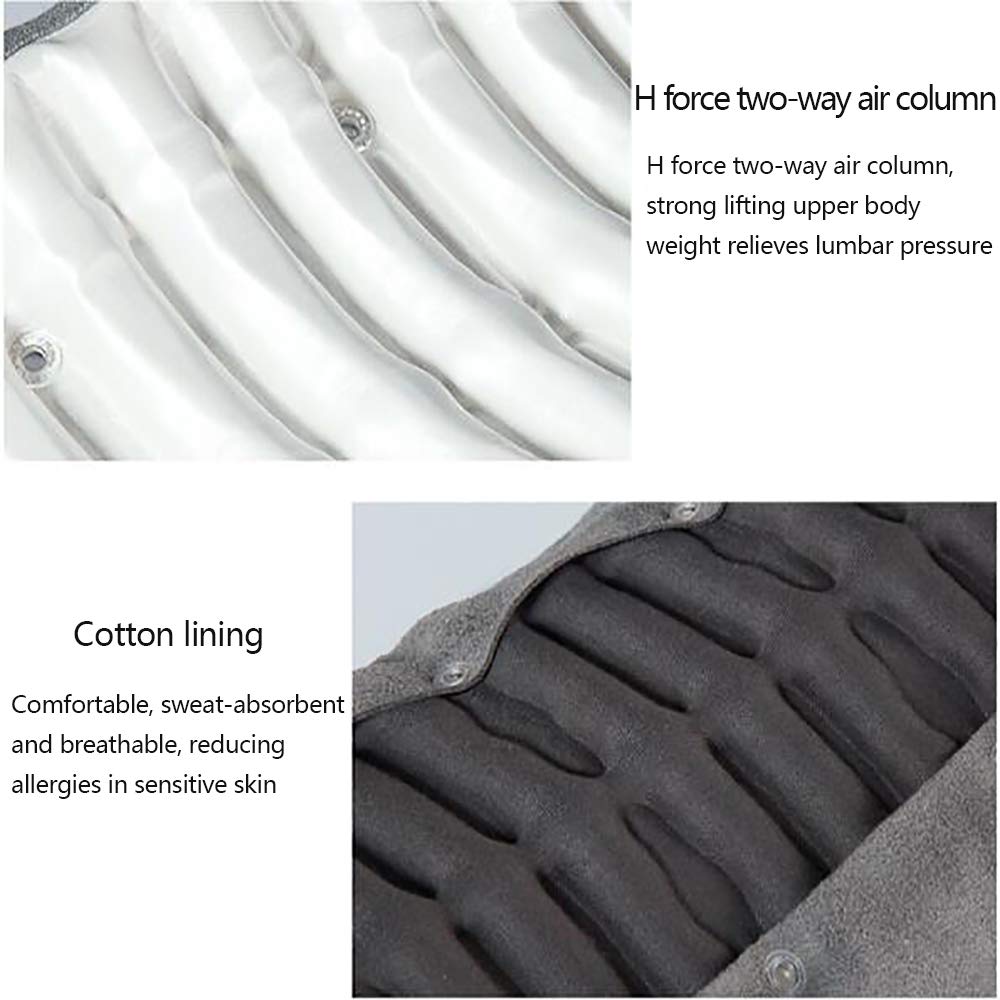 Faja Lumbar Fitness - Tractor de Hernia de Disco Lumbar Lumbar - para el Alivio del Dolor Lumbar, con Controlador de inflador Inteligente,L