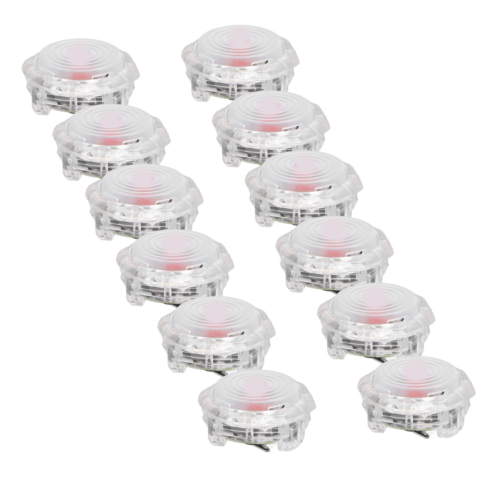 Yinhing Set di Pulsanti Professionale POM da 12 Pezzi per Joystick 29,8 Mm Trasparente per 6 e Altre Piattaforme di Gioco (#4)