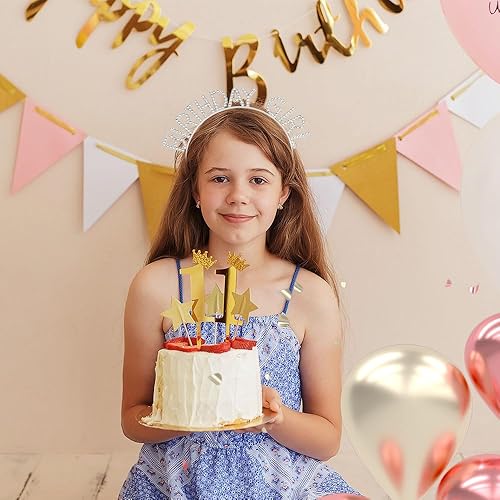 Miniatura 2 de Diademas de cumpleaños para mujer, tiaras y coronas blancas plateadas para mujeres y niñas, decoración de fiesta de cumpleaños, corona de princesa,
