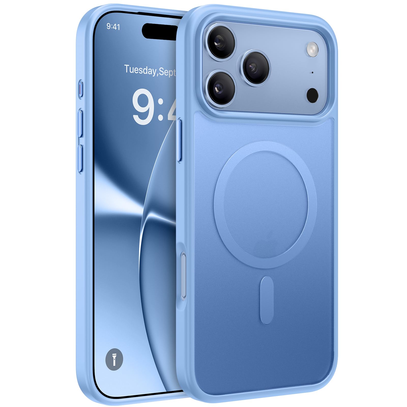 Miracase Magnetic for iPhone 18 Pro Case 6.3,Translucent Matte, Glacier | Compatible with MagSafe, Military-Grade Protection, Anti-Fingerprint, Rugged Shockproof Protective, Slim Thin Phone Case