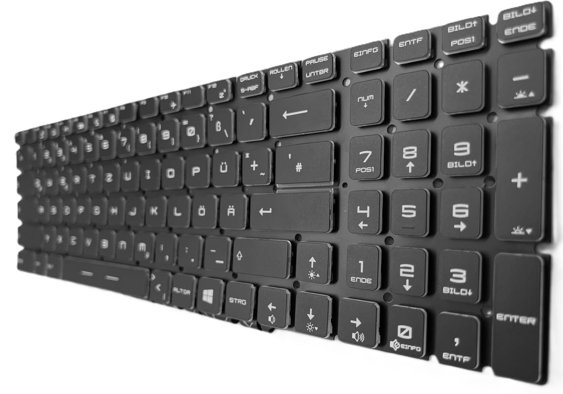 Teclado alemán compatible con MSI GT72 2PC Dominator