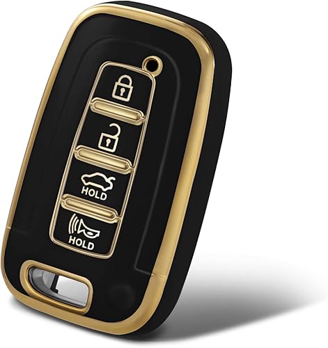 Funda protectora de TPU para llavero inteligente compatible con Azera Elantra GT EQUUS Genesis Coupe Santa FE Sonata Tucson Veloster KIA Borrego