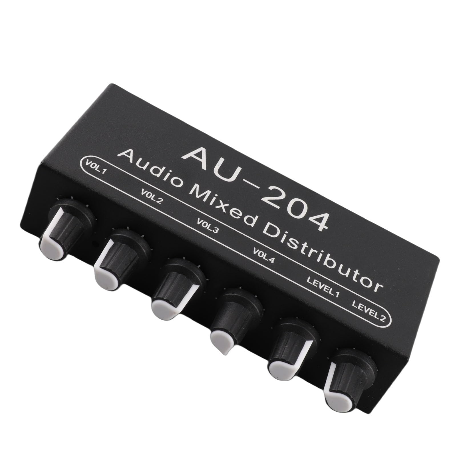 Boîtier Commutateur Audio Stéréo 2 Entrées 4 Sorties Jack 3.5mm pour Partage Casque Enceintes Bureau