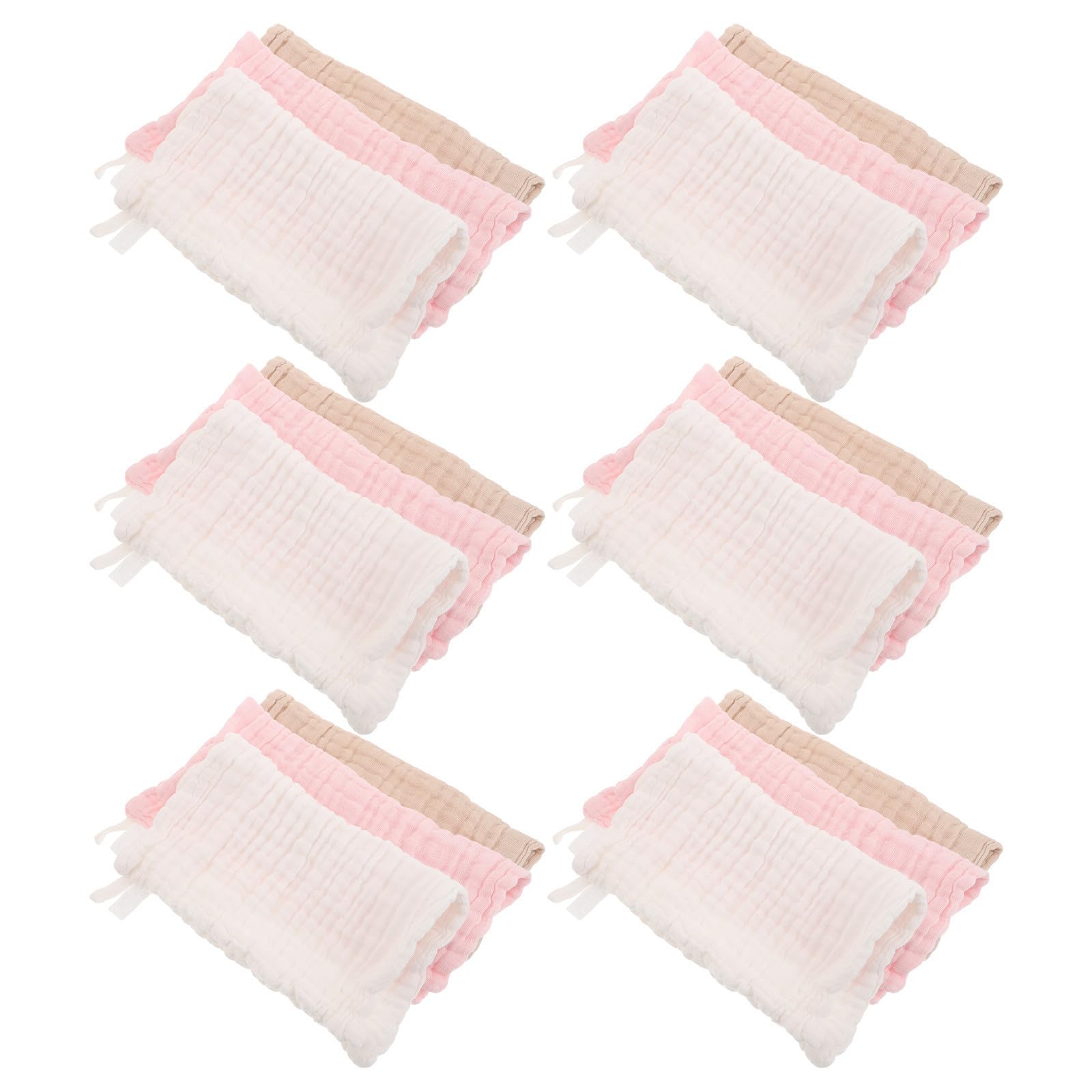 Lavette Viso Neonato in Cotone 100% a Sei Strati, 18 Pezzi Assorbenti e Versatili la Cura della Genitorialità, Dimensioni 25x25 Cm
