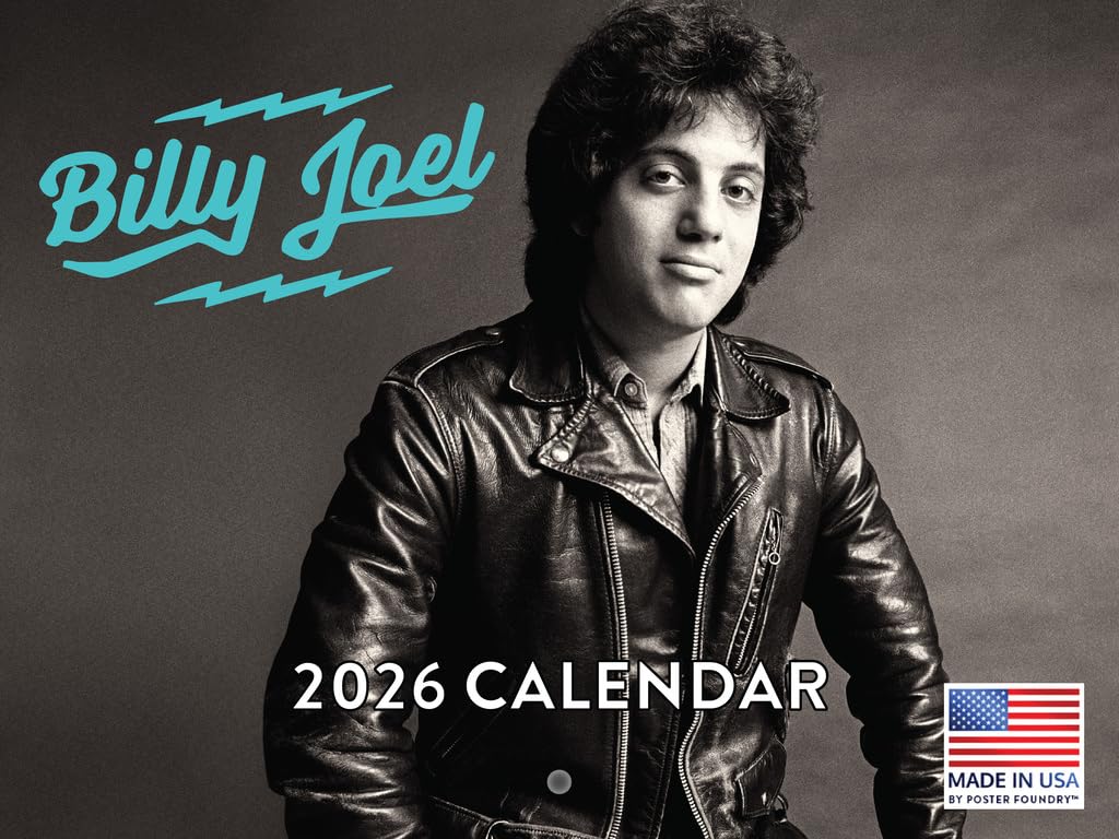 Billy Joel Calendar 2026 Officially Licensed Gifts Merchandise Monthly Wall Calender 12 Month | American Made In The USA