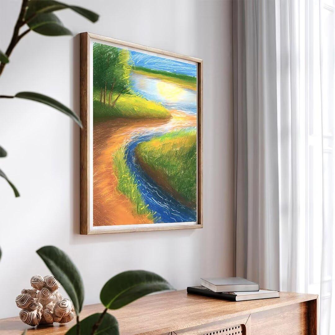 Malen Nach Zahlen Erwachsene Baumlandschaft Malen Nach Zahlen Bild, Handgemalt Ölgemälde Kit für Anfänger und Kinder Mit 3-Pinseln und Acrylfarbe für Basteln Zuhause Mädchen Geschenk 150x100cm w-4213