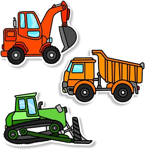 Borrador magnético de borrado en seco para pizarra blanca, paquete de 3 camiones de construcción de bonito diseño, excavadora, camión volquete y