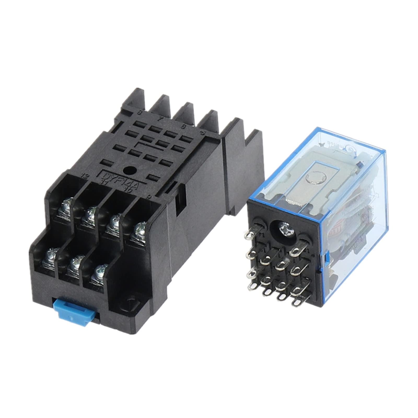 GJZIFGFWQ MY4NJ 14PIN 4DPDT Electronic Micro Mini Electromagnetic Relay 5A Coil with PYF14A Socket Base DC12V DC24V AC110V 220V 380V 50set(AC 220V)