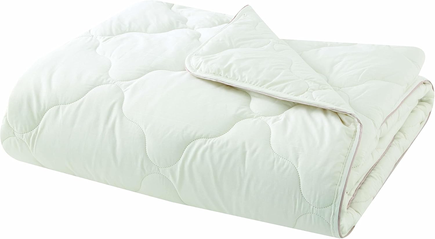 Yatas Bedding Wool Comforter, 100% Wool Filling, Durable, Machine Washable Quilt, 100% Natural Soft Cotton Cover, Bedding Duvet Inserts & Bed Sets, Ecru (King) - 89"x102" King (U.S. Standard)