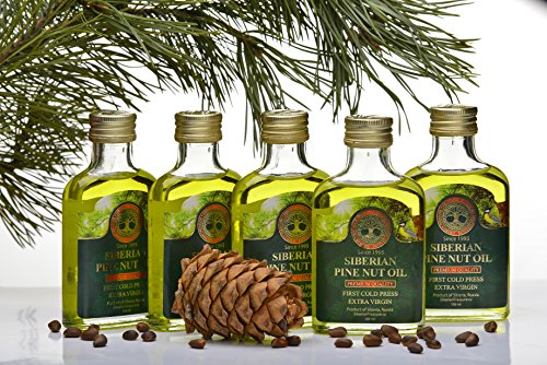 Siberian Pine Nut Oil 100 Ml, Premium Quality, Extra Virgin, First Cold Press – 3.4 Fl Oz