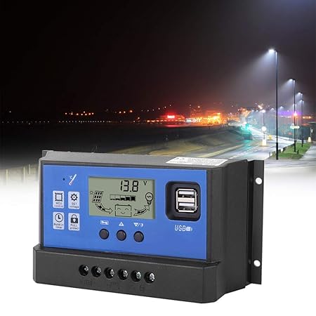 Dual USB LCD Display Controller, LCD Controller, Plastic Material for Street Light Outdoors Patio Light Solar Billboards'