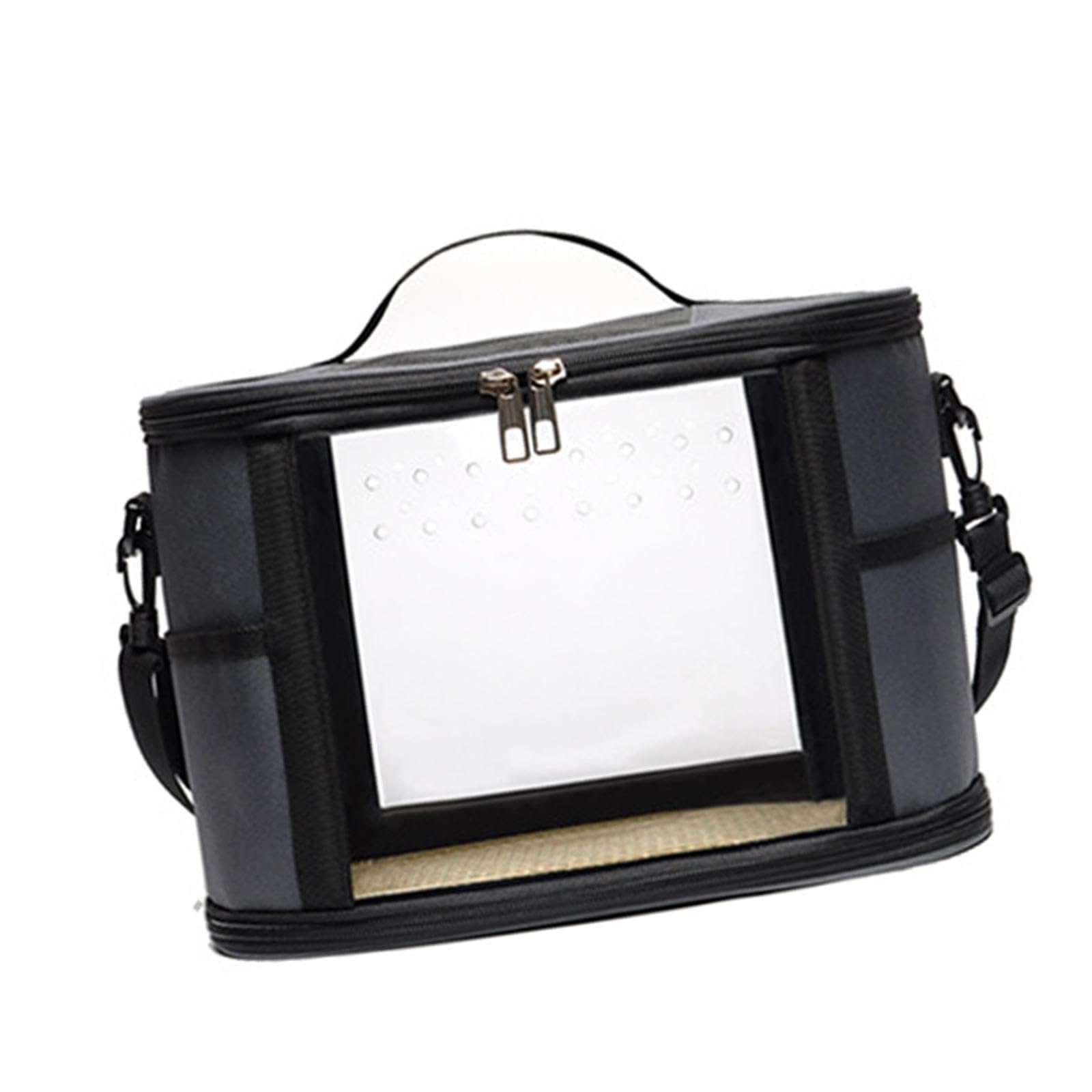 Generic Bird Carrier Bag Pet Bird Carrier, Breathable Foldable Small Animal Carrier Small Birds Outgoing Bag for Lovebirds Hedgehog, Gray S