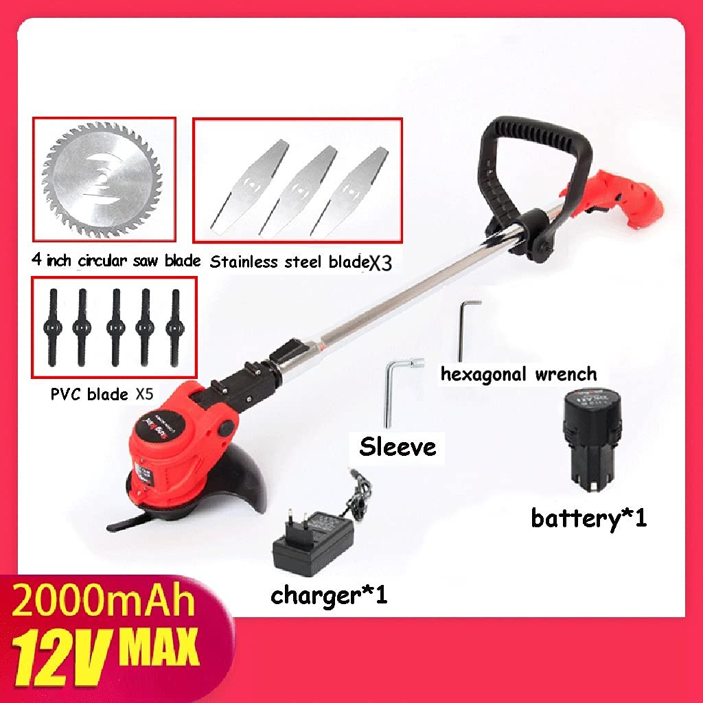 Tosaerba Tosaerba per Uso Domestico Nuovo Tosaerba Portatile in Metallo Piccolo Tosaerba per Uso Domestico Leggero e Comodo, 2,0 Ah, Batteria*1
