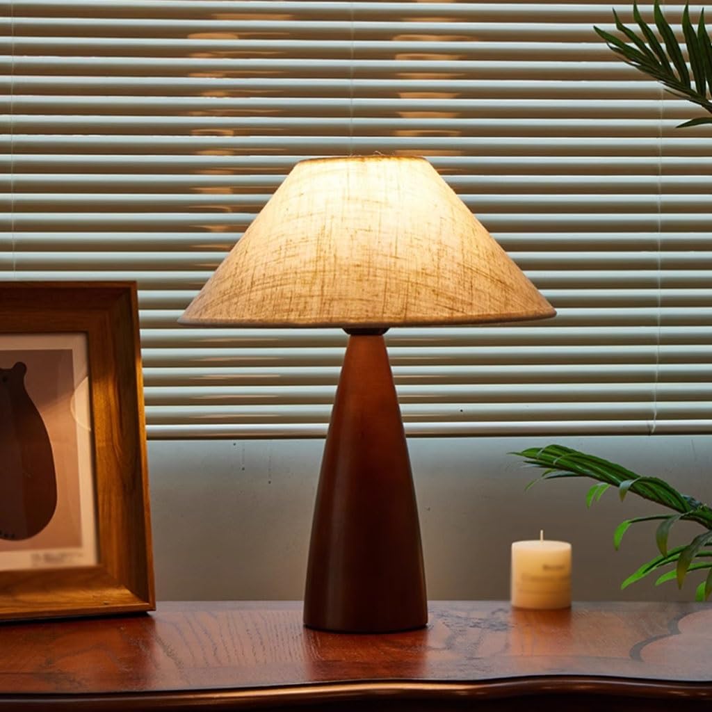 Dekoracyjna lampa stołowa obok łóżka retro z litego drewna średniowieczna lampa stołowa sypialnia lampka nocna nauka lampa dekoracyjna współczesna lampa dekoracyjna do domu