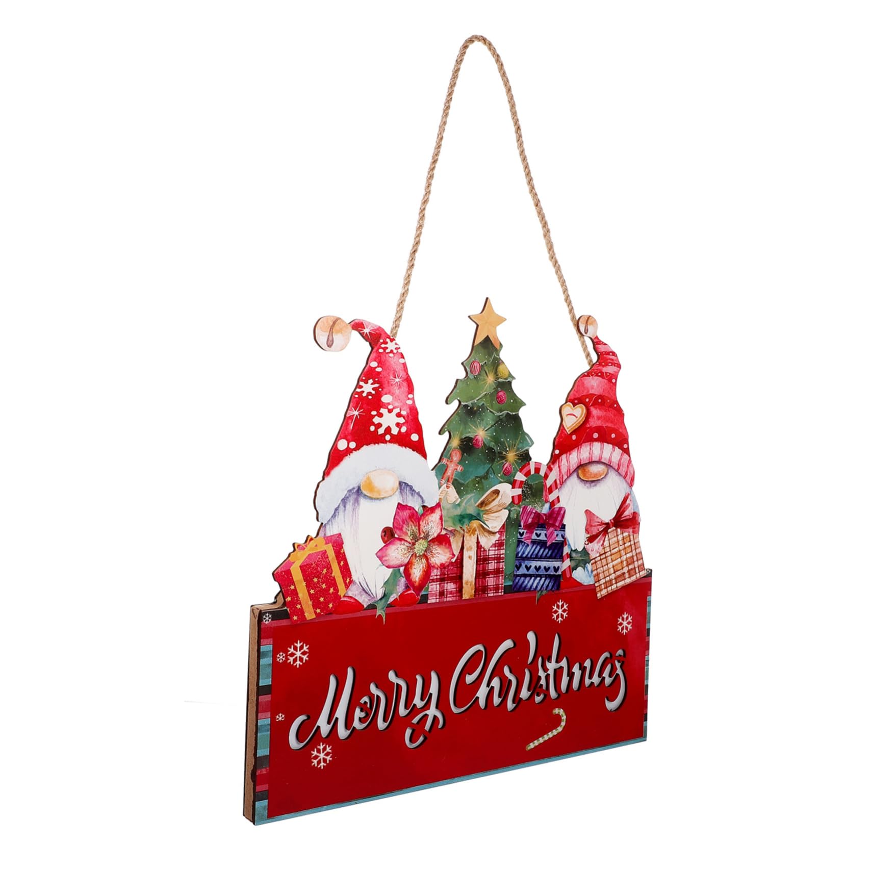 TOPBATHY Adornos de Papá Noel Letreros Navideños para Puerta de Entrada con Madera Placa Colgante de Navidad para Decoración de Pared Colgador Navideño para Puerta Festiva