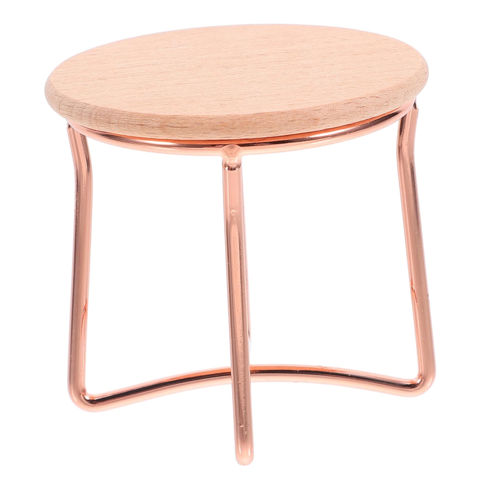 KONTONTY Miniature Tea Table 1 12 Scale Wooden Dollhouse Furniture Mini End Table for Dollhouse Decoration and Mini House Accessories