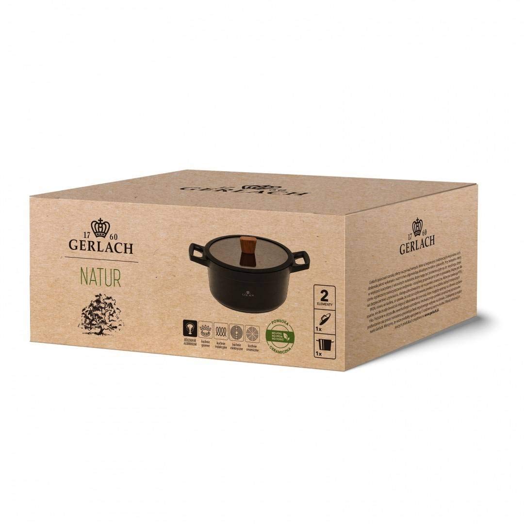 Gerlach 1760 Lot De 5 Casseroles Faitouts En Inox 16 16 18 20 24 Cm Tous Feux Dont Induction Couvercles En Verre - Maison