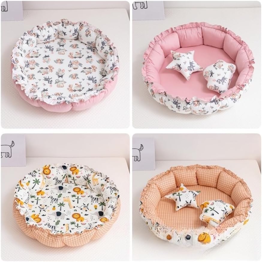 ゲームマット コットン ベビーマット 新生児 背骨保護 横たわるクッション ベッド ベッド お昼寝マット 取り外し可能 洗える 取り