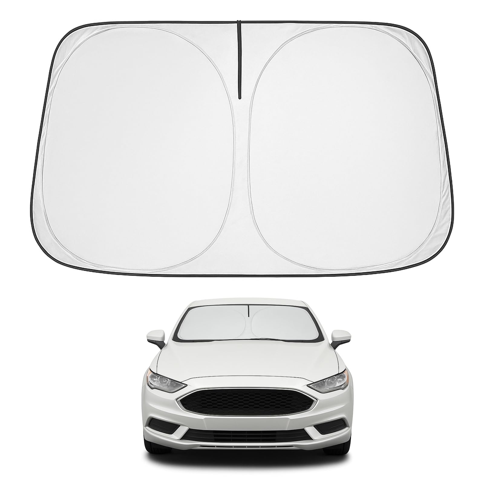Proadsy Custom Fit 2013-2020 Ford Fusion Windshield Sun Shade, Blocks Heat