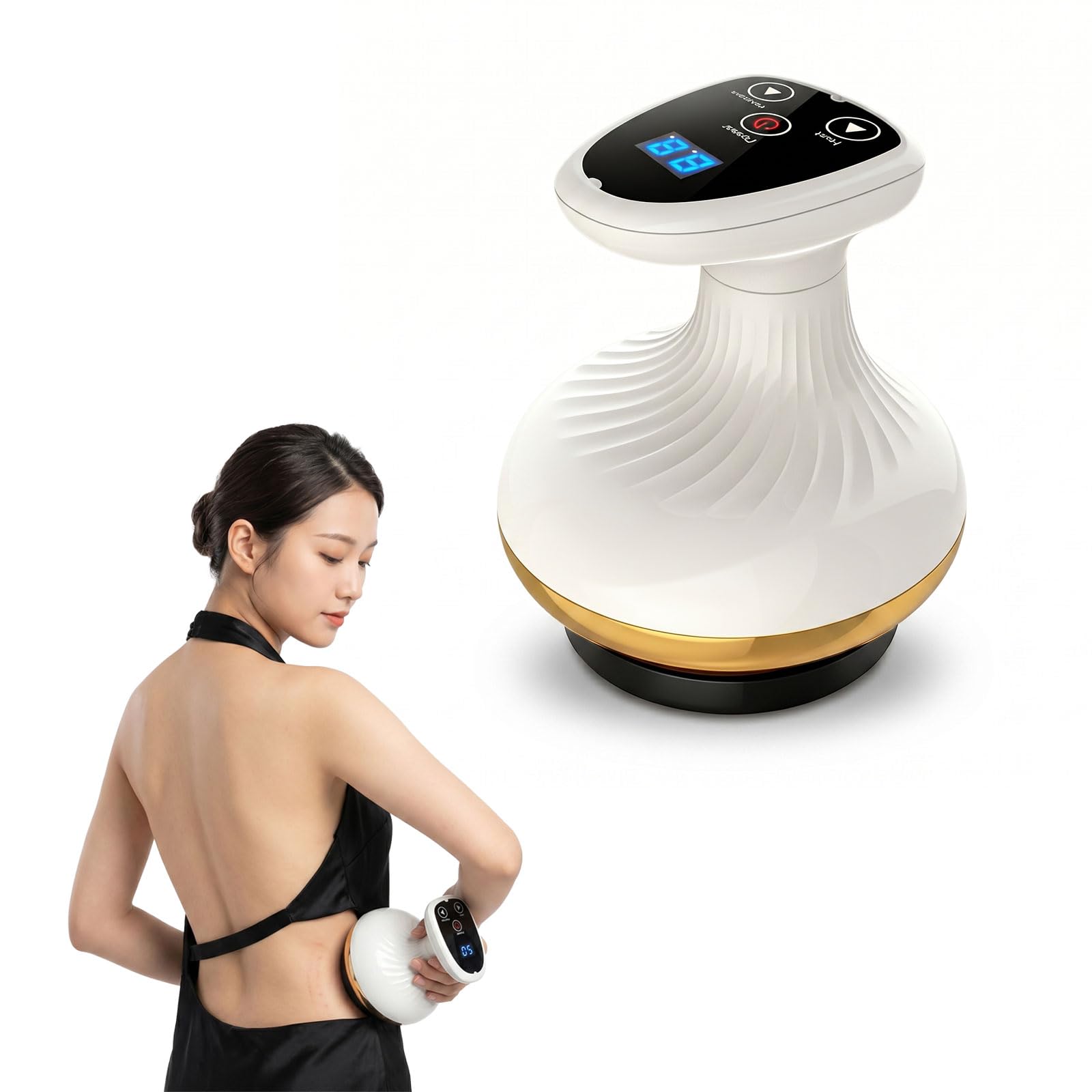 Cellulite Massagegerät 4-in-1, Vakuum Massagegerät, 9-Stufige Modusanpassung, Straffere Haut & Bessere Durchblutung, Tiefenmassage mit Wärme, Für Ganzkörper Anwendung Zuhause