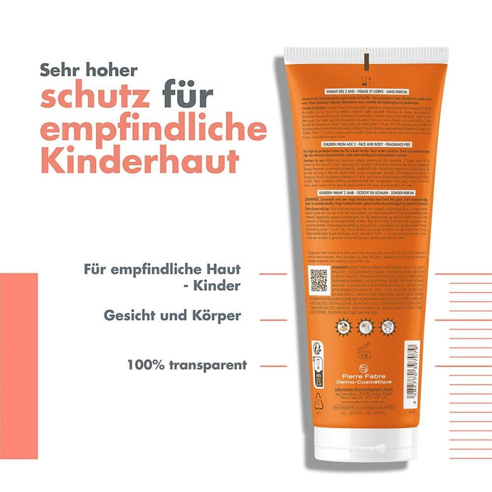 AVENE SunSitive Kinder Sonnenmilch SPF 50+ 250 ml