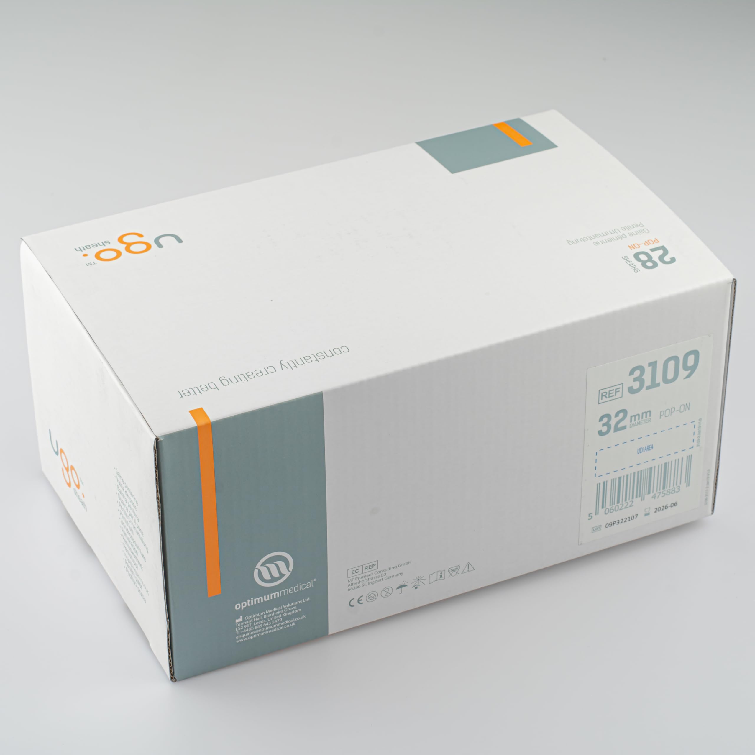 Ugo Sheath (x28) - 1 Monat Vorrat an externen männlichen Harninkontinenz-Katheter-Kondomen - Selbstklebend und latexfrei