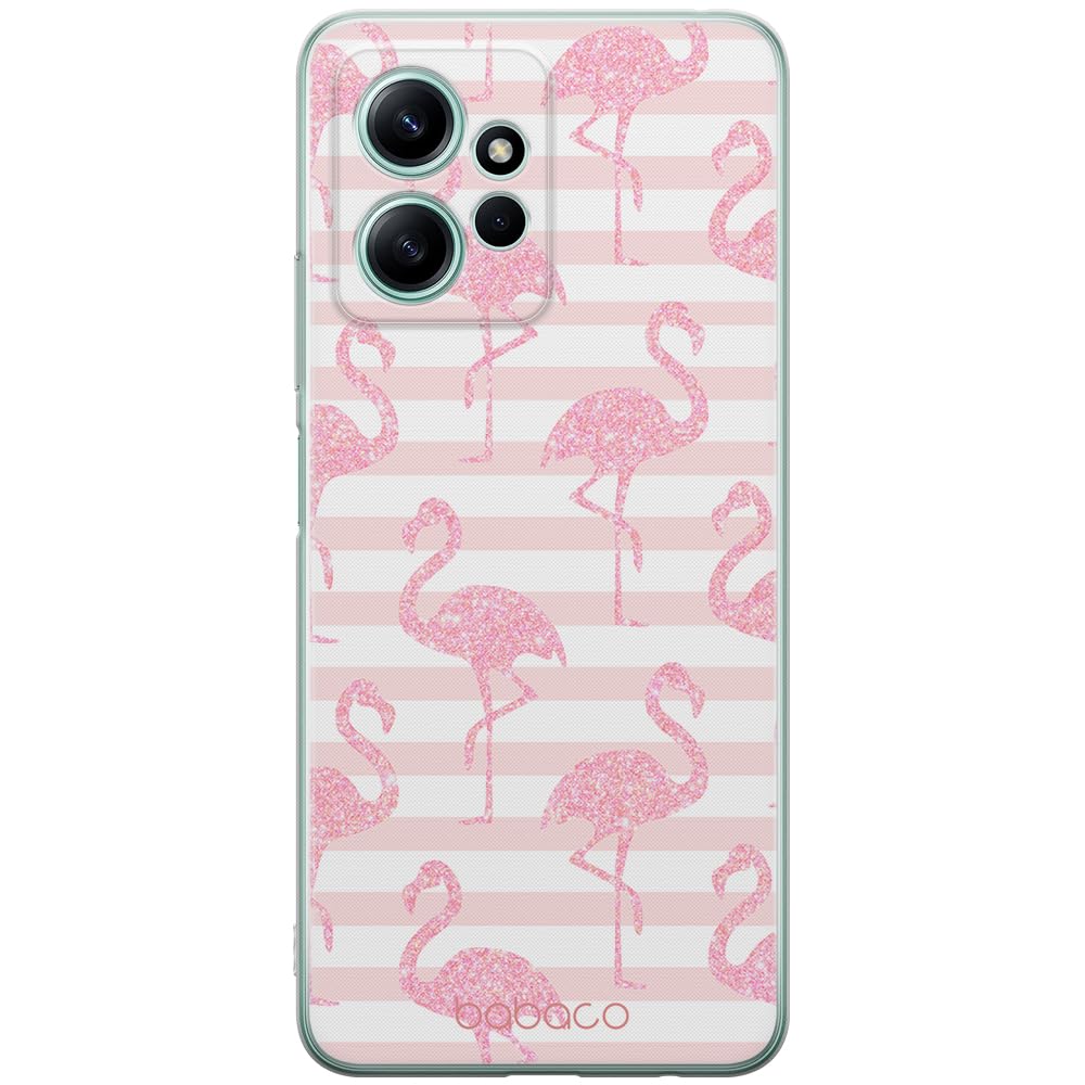 Babaco ERT GROUP mobile phone case for Xiaomi REDMI NOTE 12 4G original and officially Licensed pattern Flamingo 001 optimally adapted to the shape of the mobile phone, case made of TPU