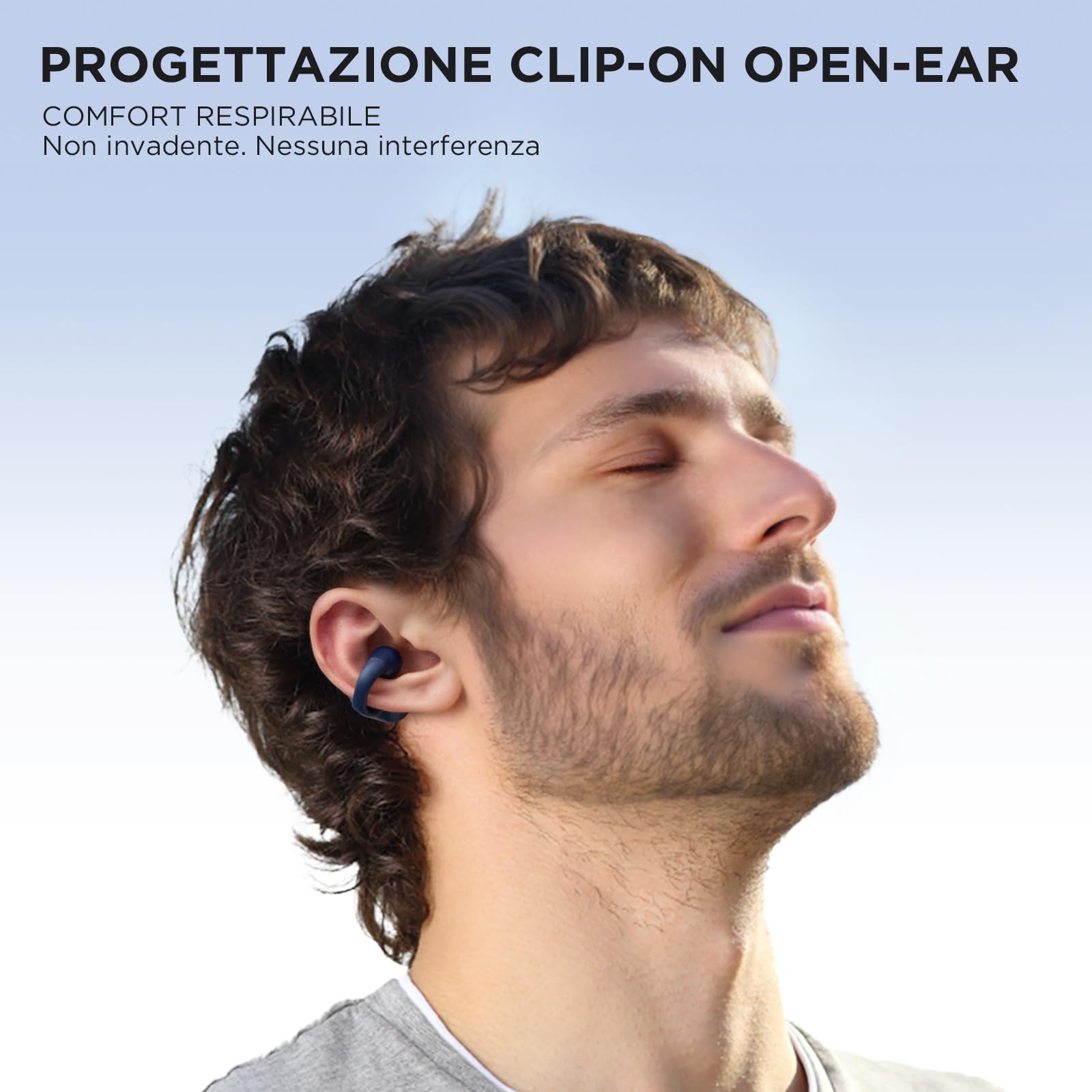 SANAG Z50PRO Auricolari wireless Bluetooth 5.3 con custodia di ricarica, auricolari aperti compatibili con iPhone/Samsung Phone per uomini, donne e bambini, colore nero (blue)