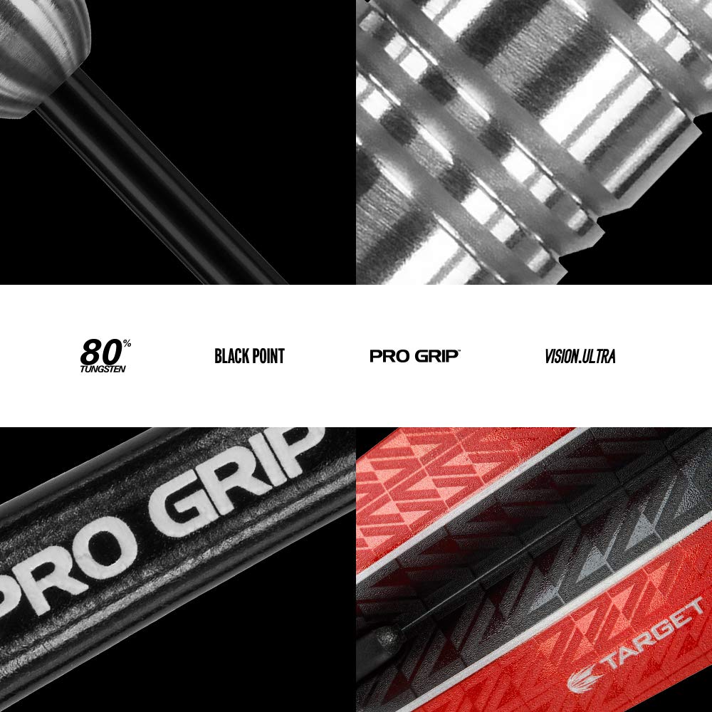 Target Freccette Vapor 8 Titanio nitruro 80% tungsteno Punta in Acciaio Set Freccette