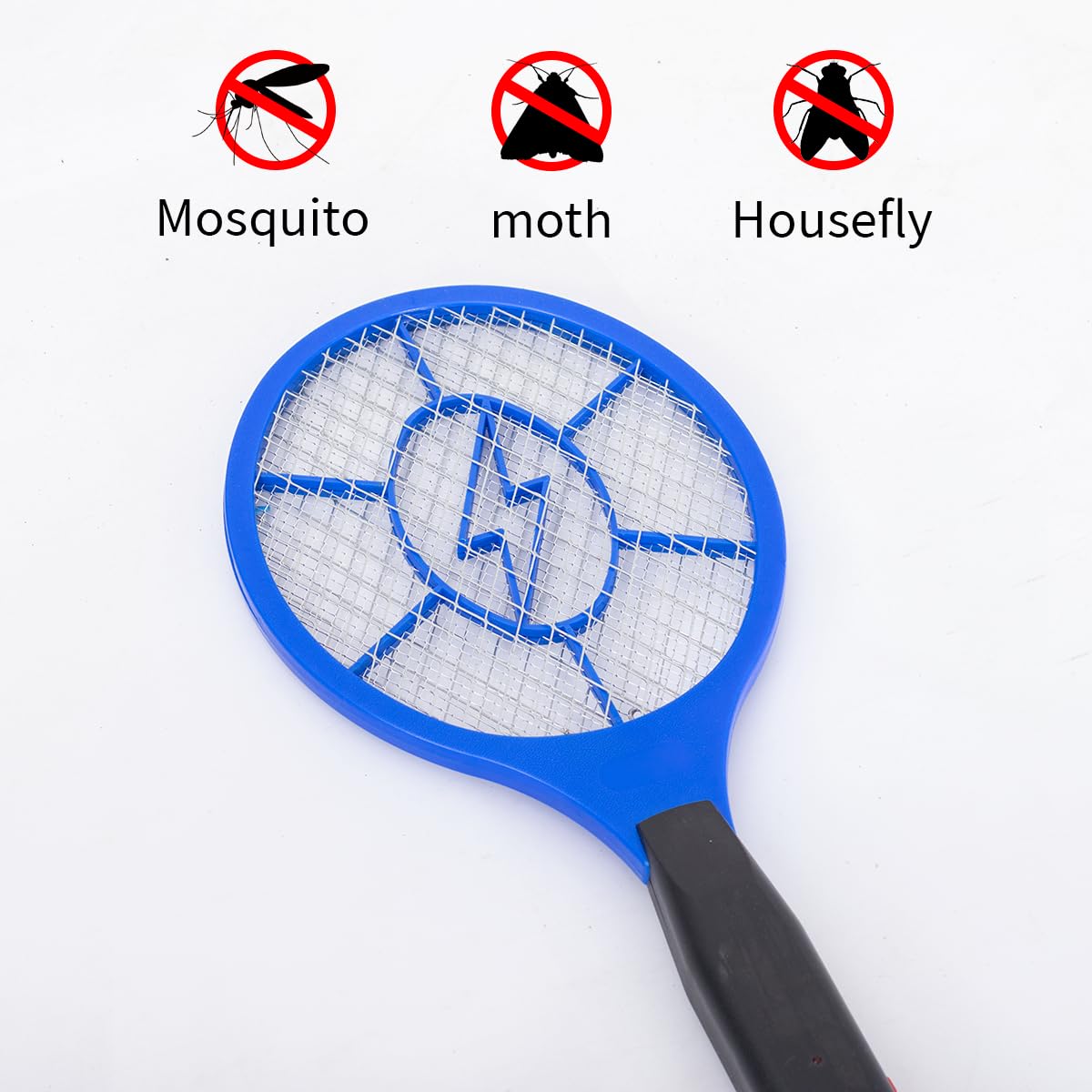 ZhouHe - Paquete de 2 matamoscas eléctrico, matamoscas a pilas, matamoscas para interiores y exteriores, para control de plagas para interiores y exteriores, exterminador de mosquitos e insectos (rojo 5
