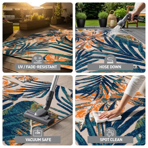 Tapete decorativo Rugshop Tropical Floral 6'6" x 9' miniatura 6