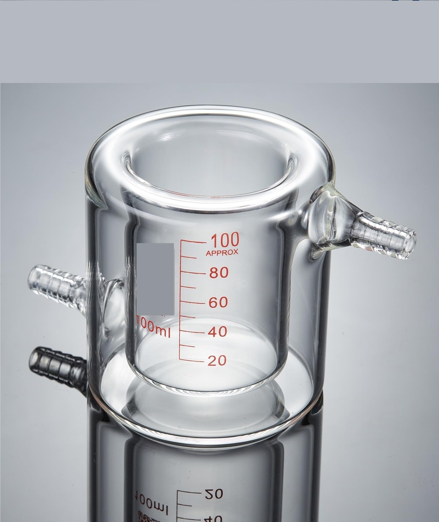 Dwuwarstwowa zlewka z płaszczem 50-2000 ml - Reaktor z enzymatycznym fotokatalitycznym szkłem borokrzemianowym do użytku laboratoryjnego(100ML)