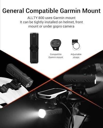 Miniatura 8 de Magicshine Allty - Luces para bicicleta de cercanías Allty 400, Allty 600, Allty 800, luz de bicicleta de carretera Allty 800, USB tipo C