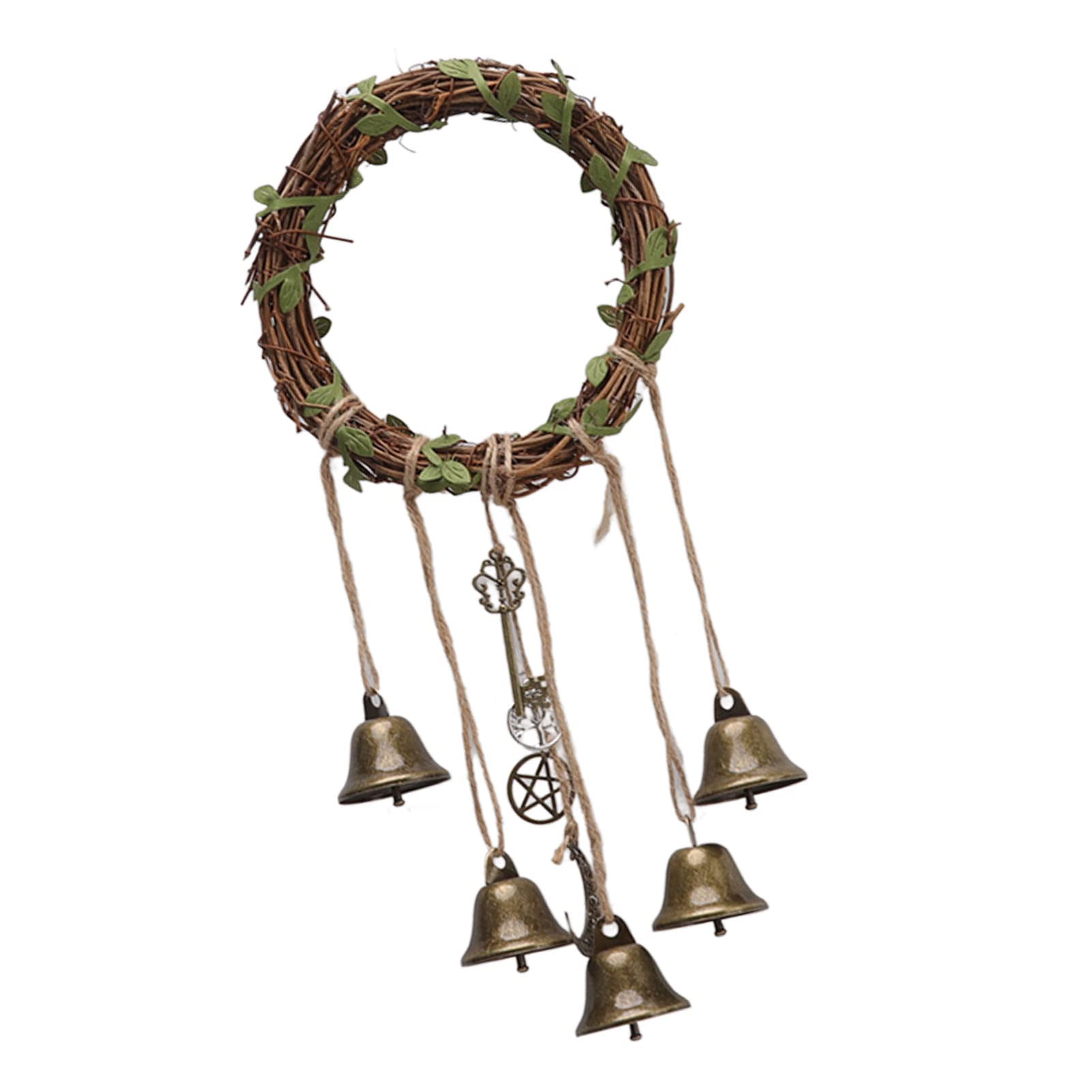 Witch Wind Chime, Witch Bell Decorative Handmade Natural Meaningful Patterns Classical for Door Handle (Type A(15cm/5.9in Diameter))