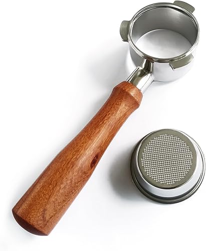 Miniatura 3 de Portafiltro desnudo sin fondo de 2.126 in para manipulación de café compatible con Breville BES 840870878880, incluye cesta de 2.126 in, cepillo