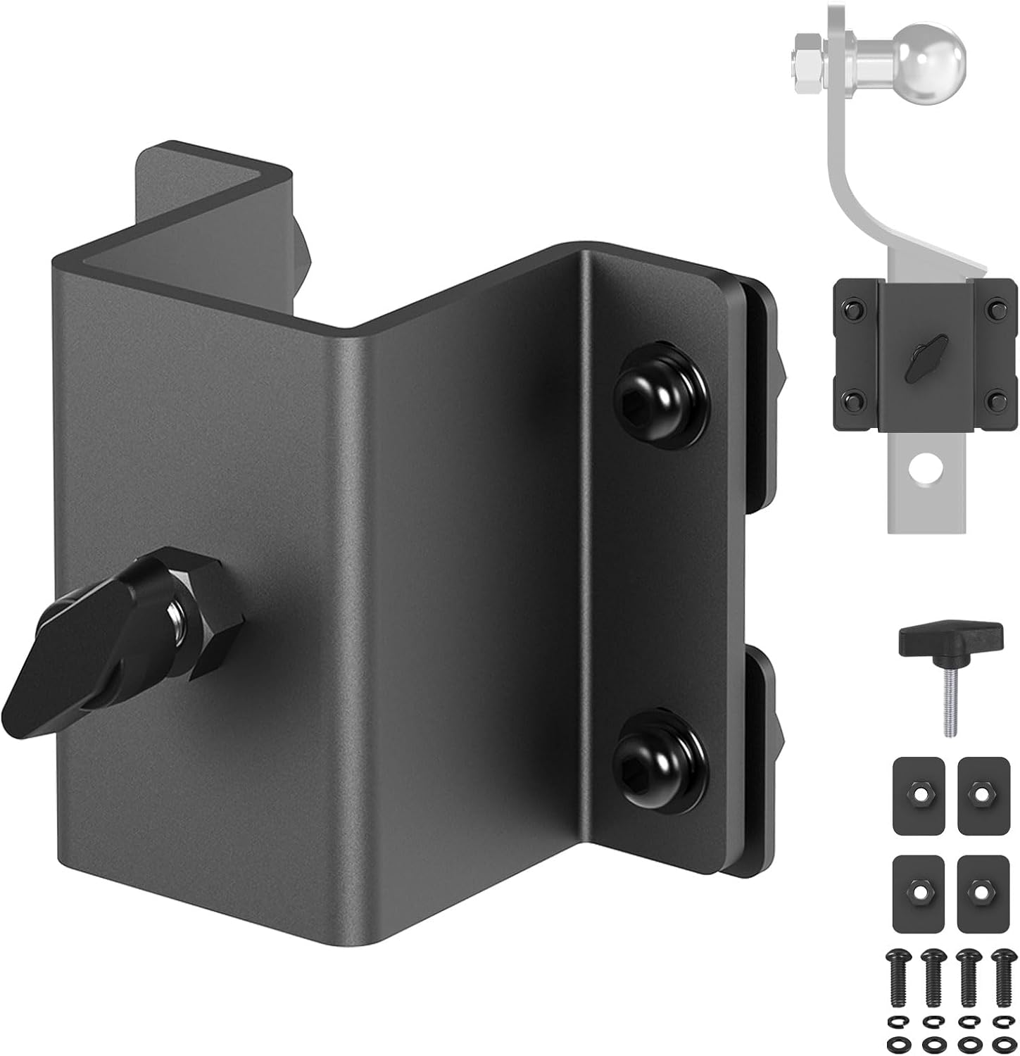 Hitch Holder for Truck Bed, 2-inch Trailer Hitch Storage Bracket for 2" Ball Mount Hitches/Shank, Molle Panel Mounts