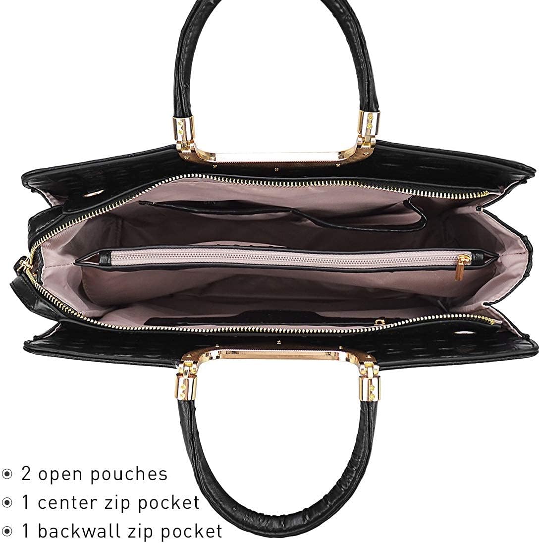Womens Handbag Top Handle Shoulder Bag Tote Satchel Purse Work Bag with Matching Wallet - Image 5