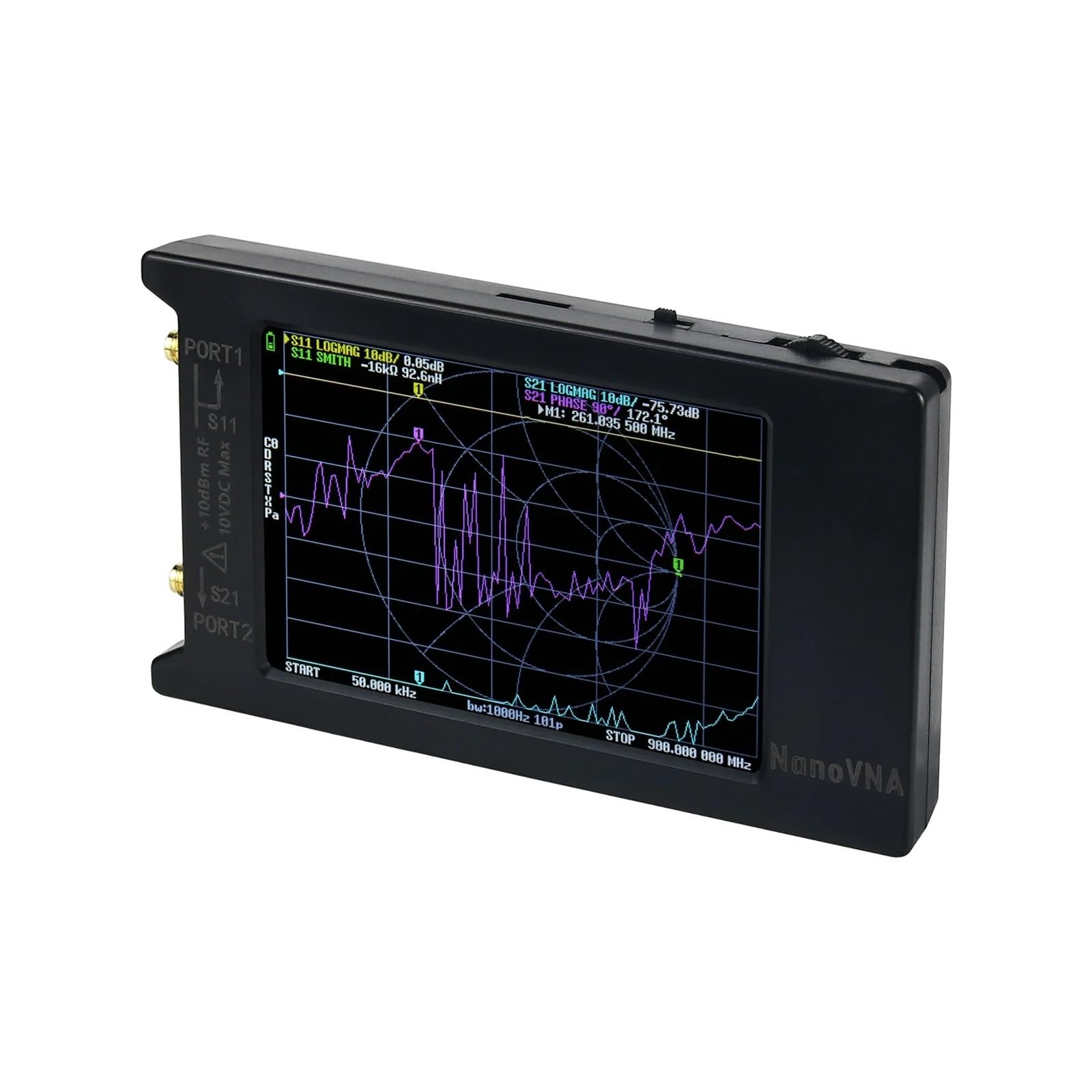 Analizador de redes vectoriales NanoVNA de 50 KHz a 1,5 GHz con pantalla LCD de 4" for antena UHF NanoVNA-H4